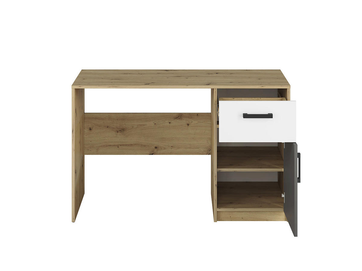 SCHREIBTISCH – FINI 08 – 53 x 120 cm – Fini – Weiß / Anthrazit - Anthrazit/Weiß, Holzwerkstoff (53/120/76cm) - hi-markt