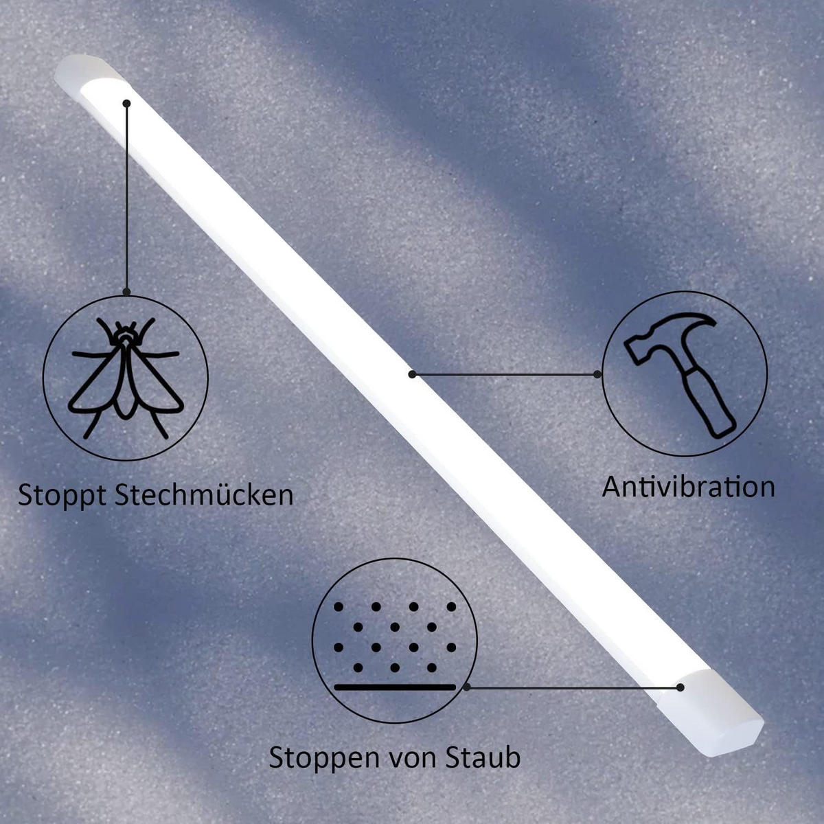 LED-DECKENLEUCHTE 120/5.7/2.6 cm - Weiß, Kunststoff (120/5.7/2.6cm) - Nettlife