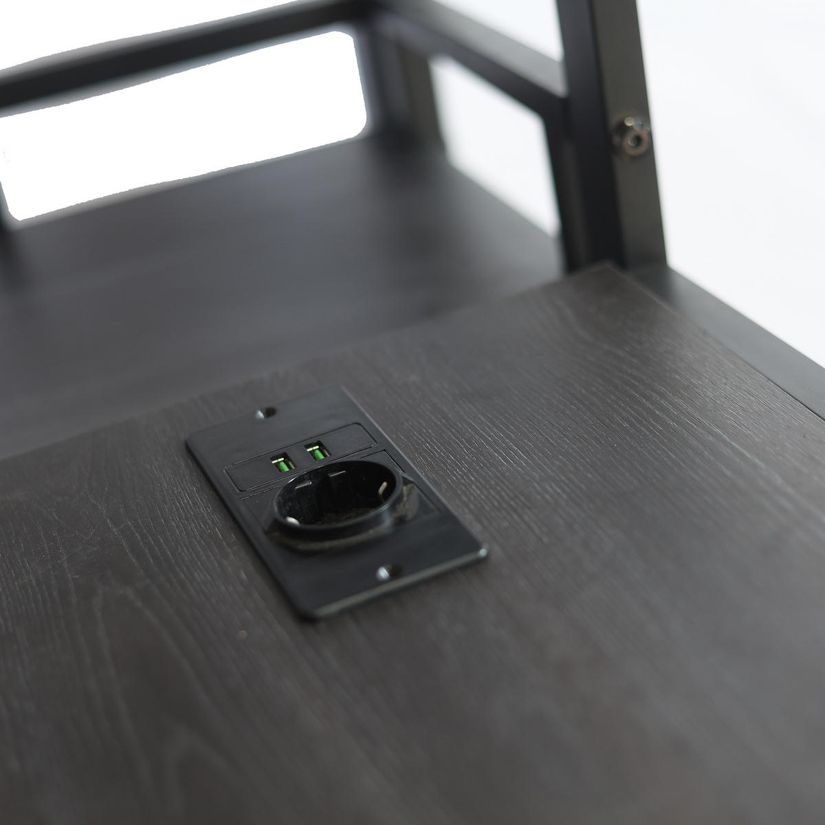 HOCHBETT Eisen Spanplatte 140/200 cm Schwarz - Schwarz, Holz/Metall - Raumix