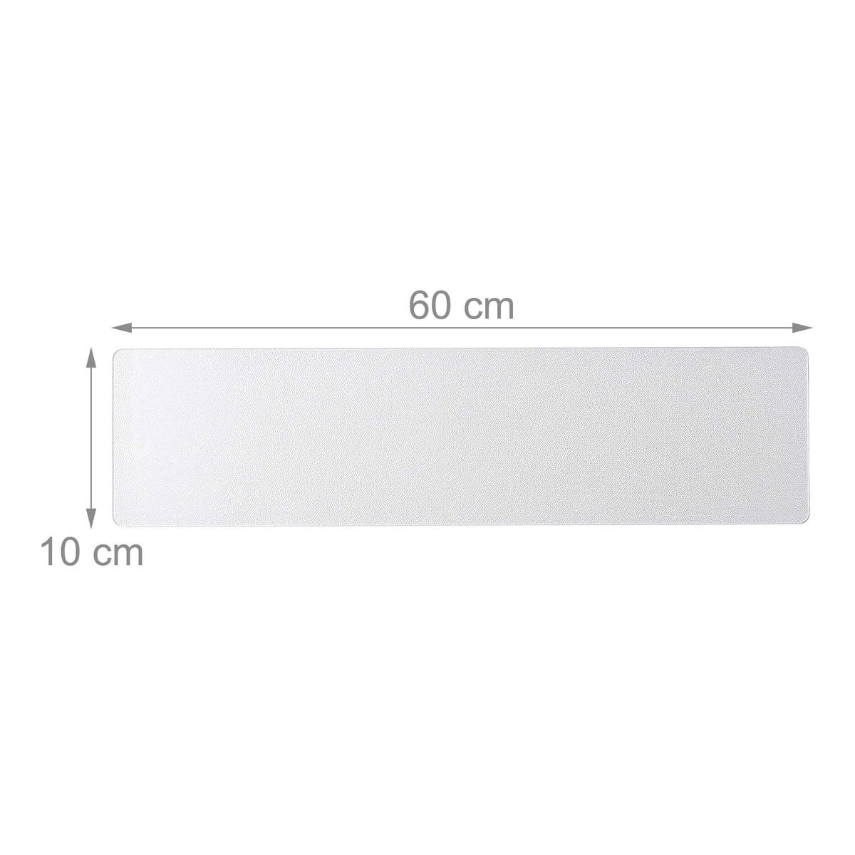 STUFENMATTE Transparent 15er-Set rutschhemmend 15x81 cm - Transparent, Kunststoff (15/81/0.05cm) - Relaxdays