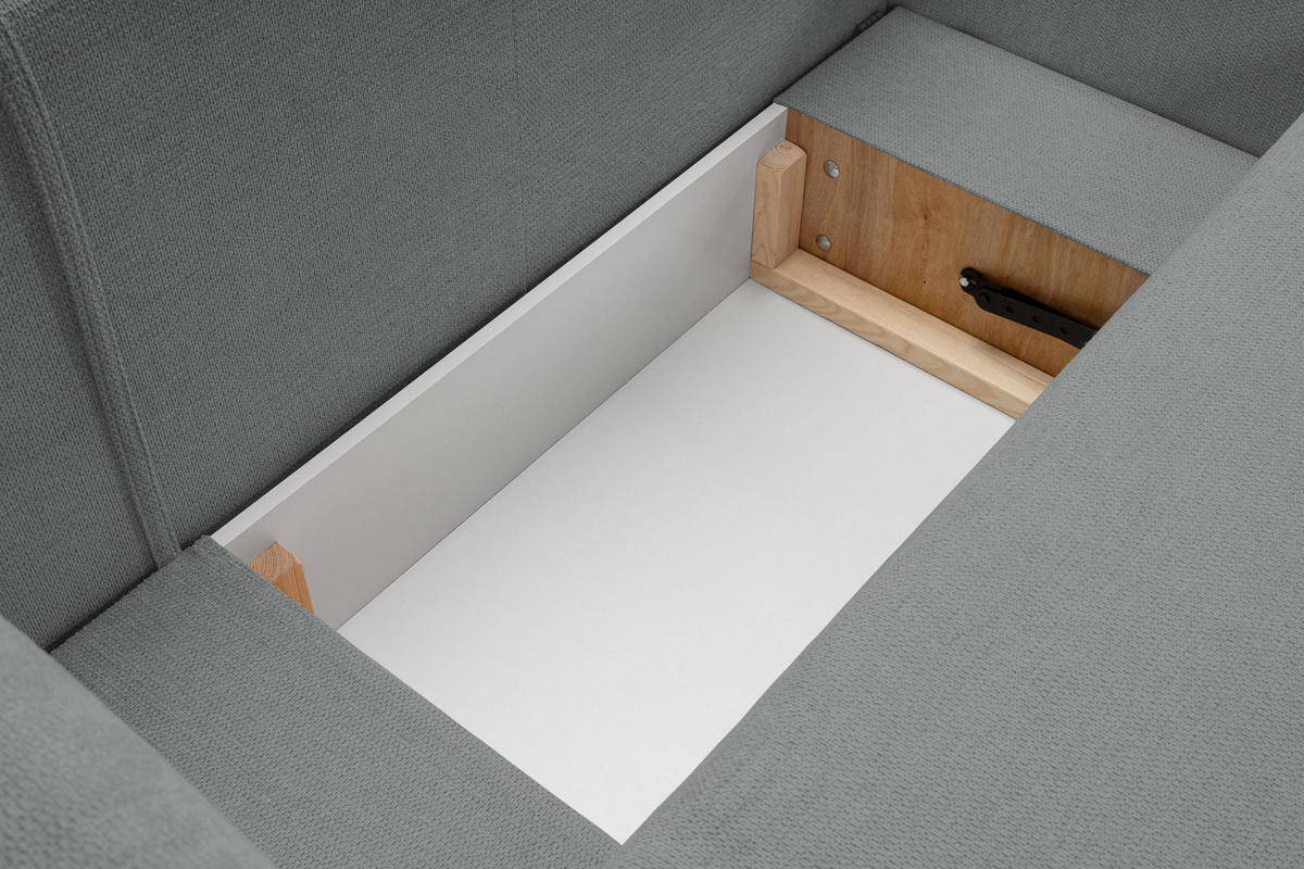 ECKSOFA Olena - Dunkelgrau (Aragon 93) - Dunkelgrau, Holzwerkstoff (248/174cm)