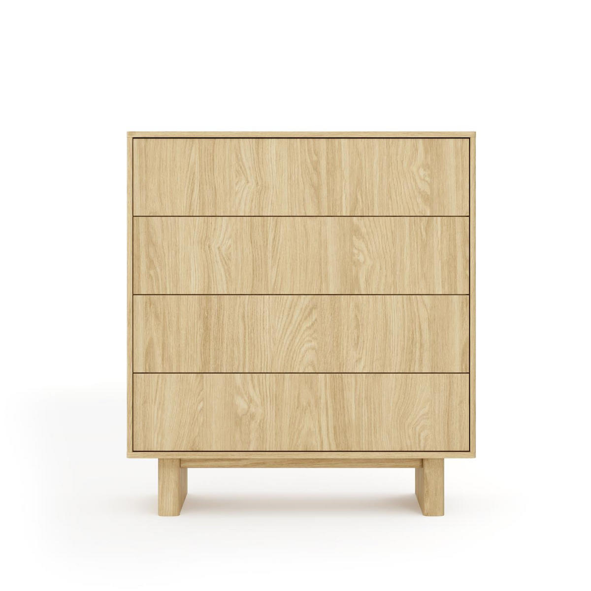 KOMMODE Buna Eiche, Schubladenkommode - Eichefarben, Holzwerkstoff (94/104/38cm) - Bettso
