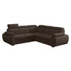 ECKSOFA Boston Maxi - Chromfarben/Braun, Holz/Textil (260/260cm) - MIRJAN24