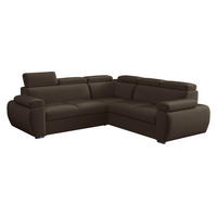 ECKSOFA Boston Maxi - Chromfarben/Braun, Holz/Textil (260/260cm) - MIRJAN24