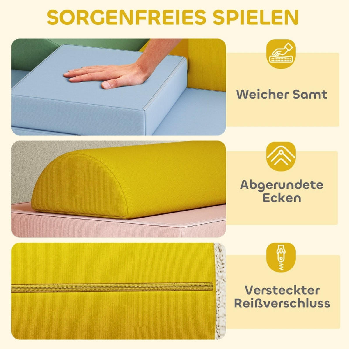 KONSTRUKTIONSSPIELZEUG Bausteine - Multicolor, Kunststoff (40/40/160cm) - Korfee
