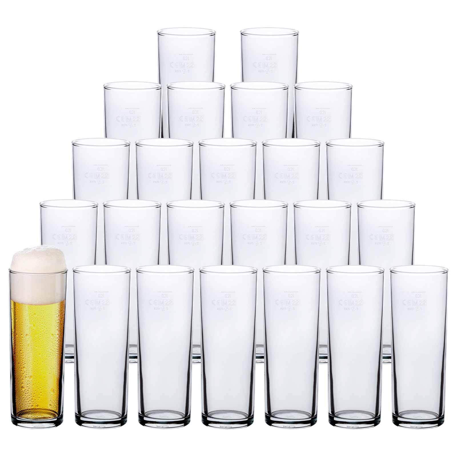 KÖLSCHGLÄSER GEEICHT transparent 0,2 l 24er Set - Transparent, Glas (0.24L) - Van Well