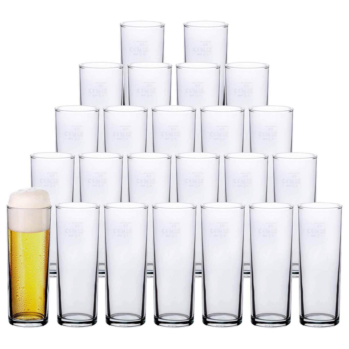KÖLSCHGLÄSER GEEICHT transparent 0,2 l 24er Set - Transparent, Glas (0.24L) - Van Well