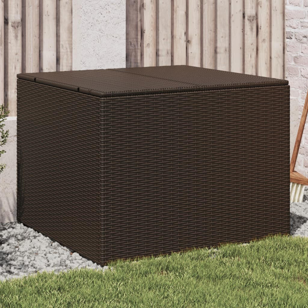 GARTENTRUHE Braun 291L Poly Rattan - Braun, Kunststoff (80/132/75cm) - furnicato