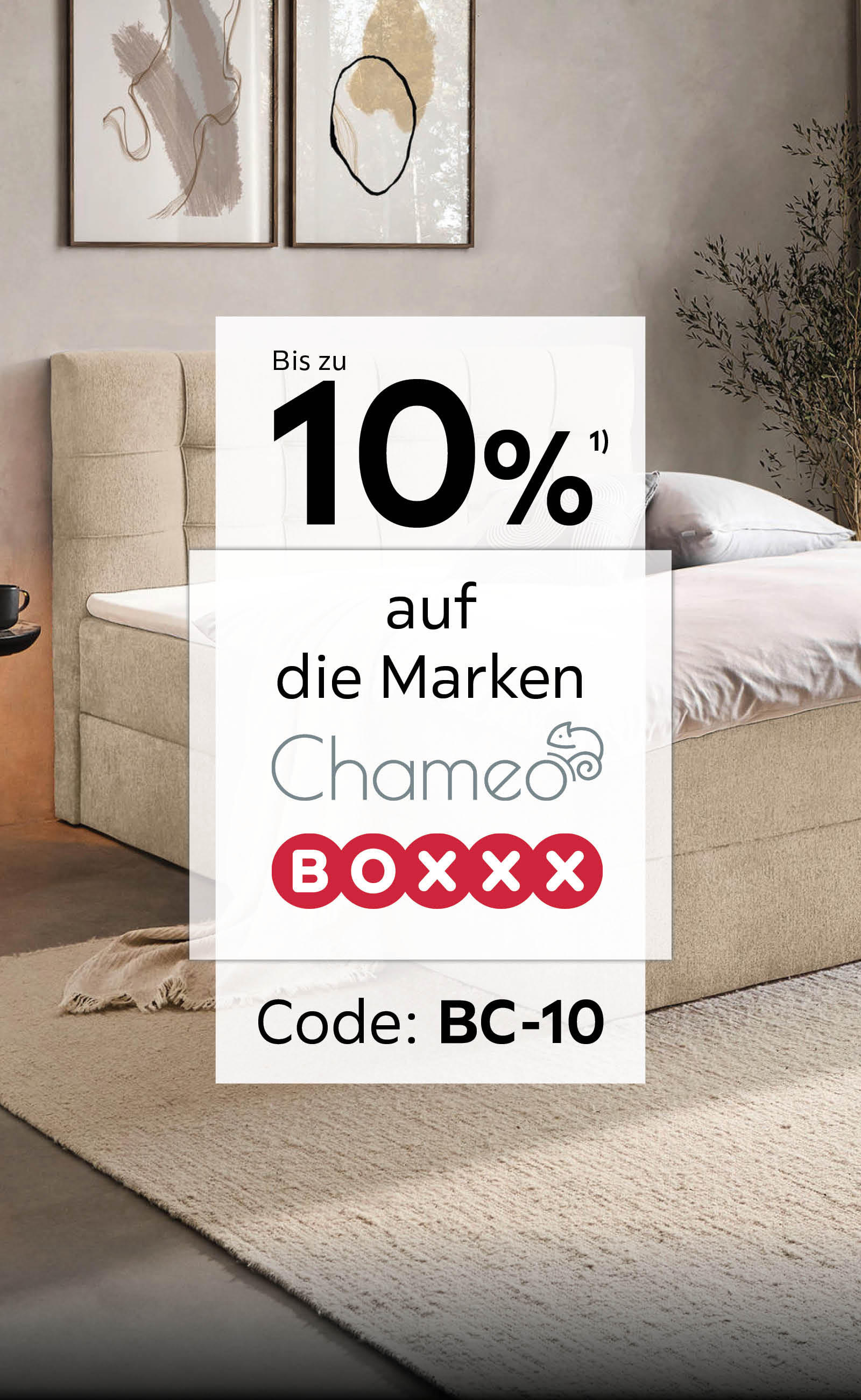 Bis zu 10% auf die Marken Chameo und Boxxx - Code: BC-10