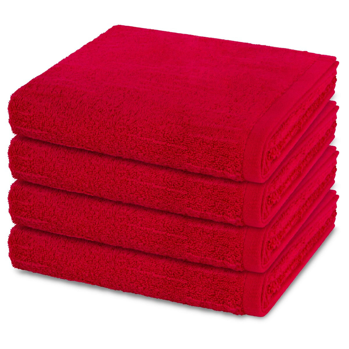 HANDTUCH Premium 4er-Set - Rot, Textil (50/100cm) - Ross