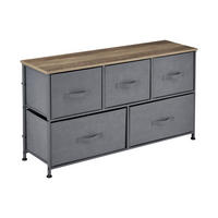 KOMMODE - Braun/Grau, Holzwerkstoff/Textil (100/55/29cm) - pro.tec