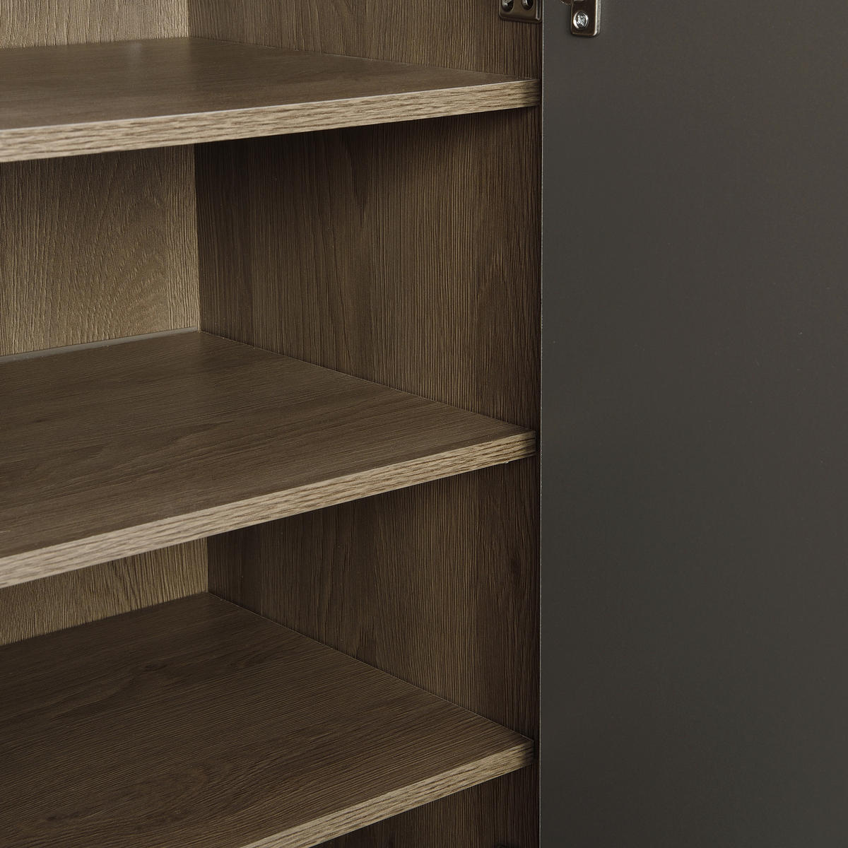 SCHUHSCHRANK aus Spanplatte 140x35x110cm in Grau mit Sitzkissen - Grau, Holzwerkstoff (140/110/35cm) - Modfu