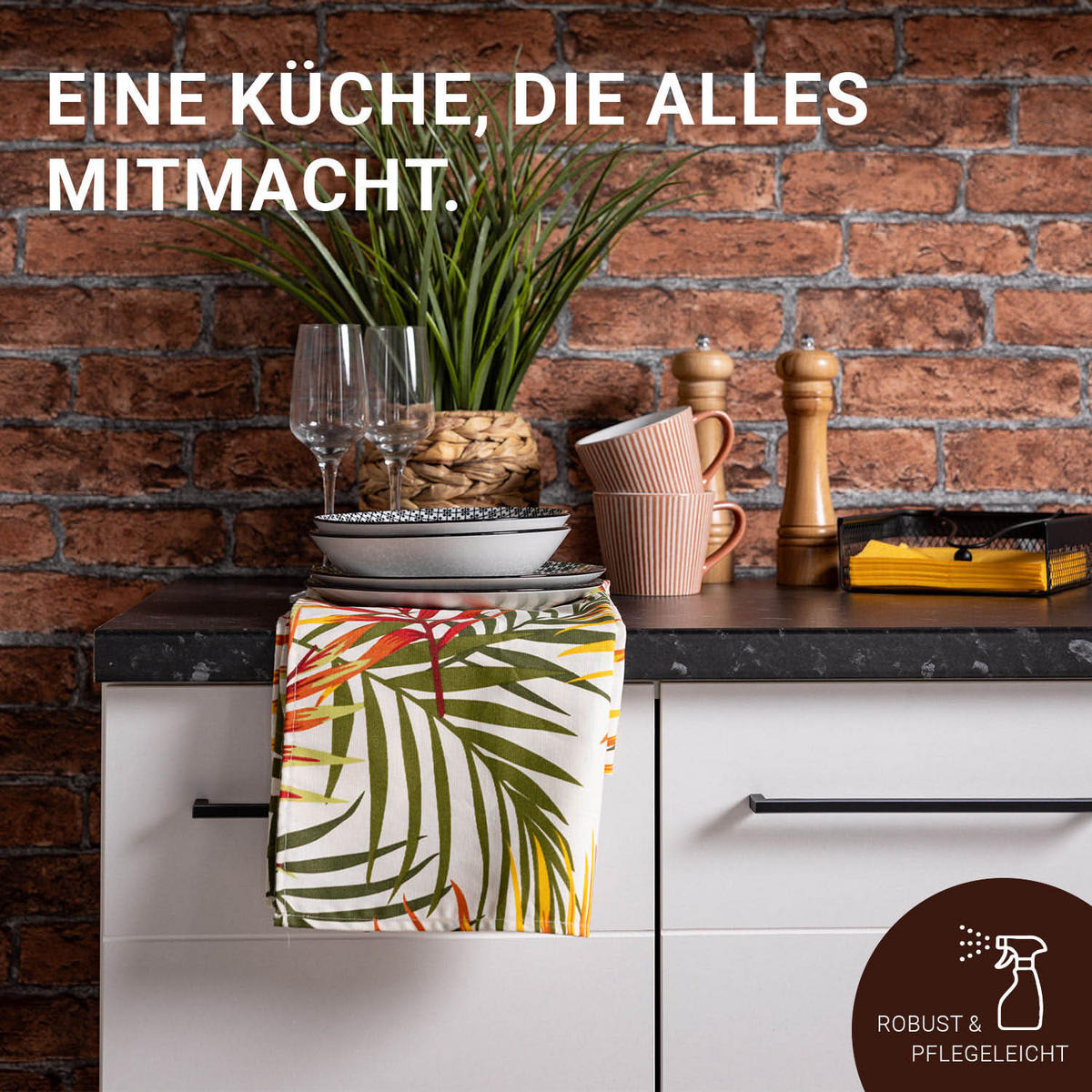 KÜCHENLEERBLOCK 200 cm Weiß - Schwarz/Weiß, Holz (200/200/60cm) - Homestyle4u