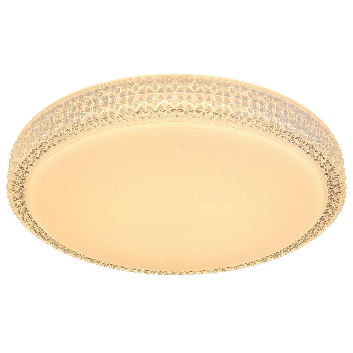 LED DECKENLEUCHTE Metall Kristalloptik Weiß - Klar, Metall (40/40/8.5cm)