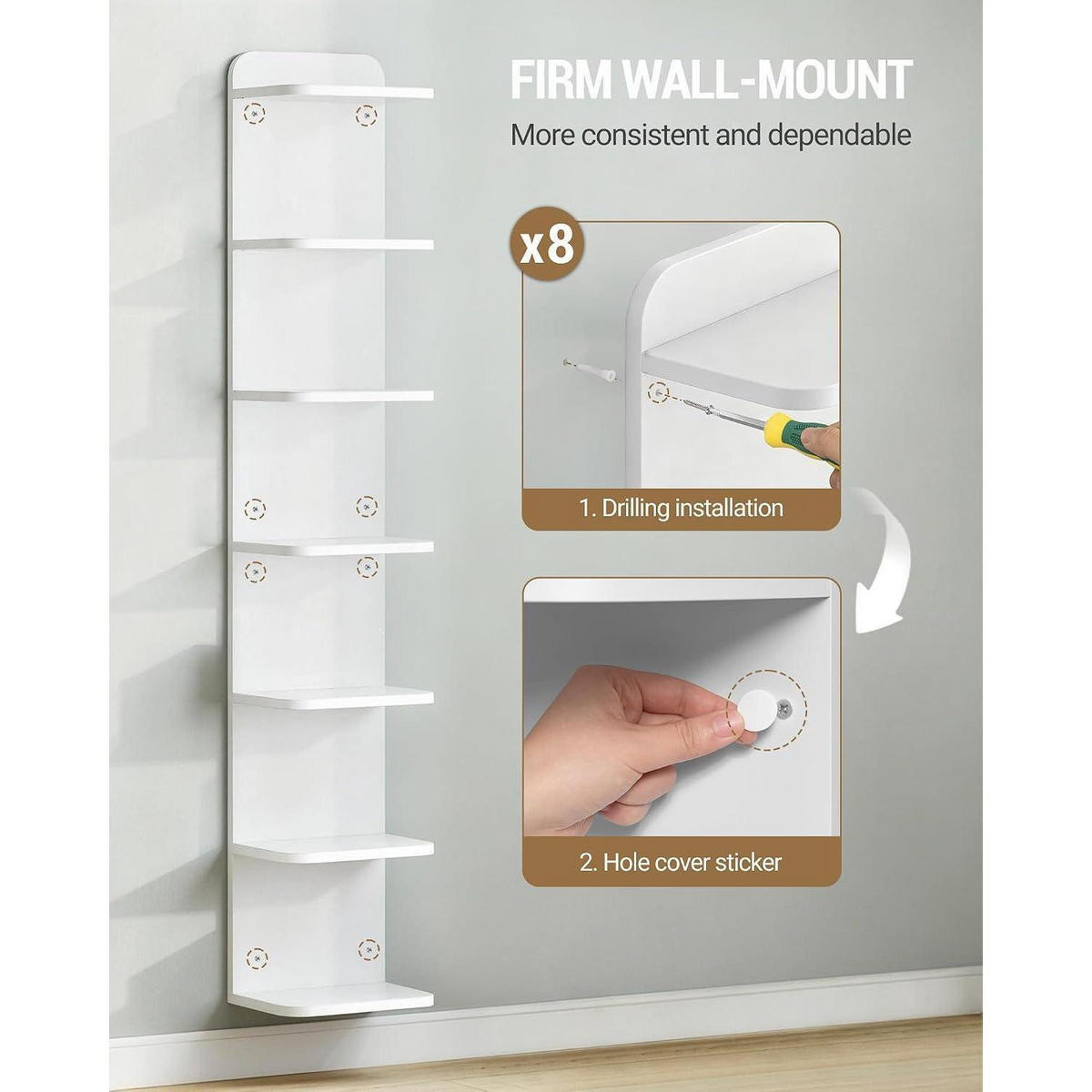 STANDREGAL 2er Set Weiß 24 x 30 x 186 cm - Weiß, Holzwerkstoff (30/186/24cm)
