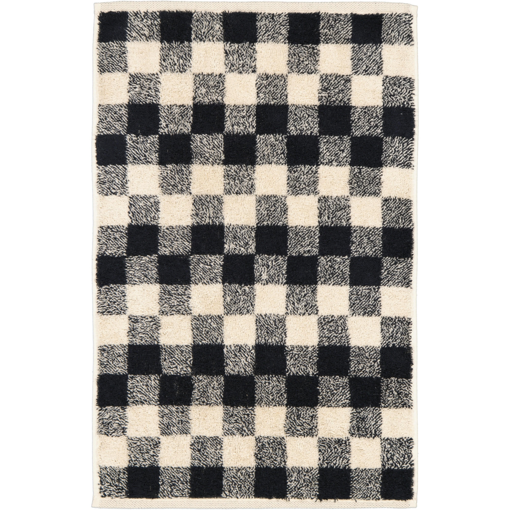 GÄSTETUCH NATURAL KARO 6217 NATUR-SCHWARZ - 39 - Schwarz, Textil (30/50cm) - Cawoe