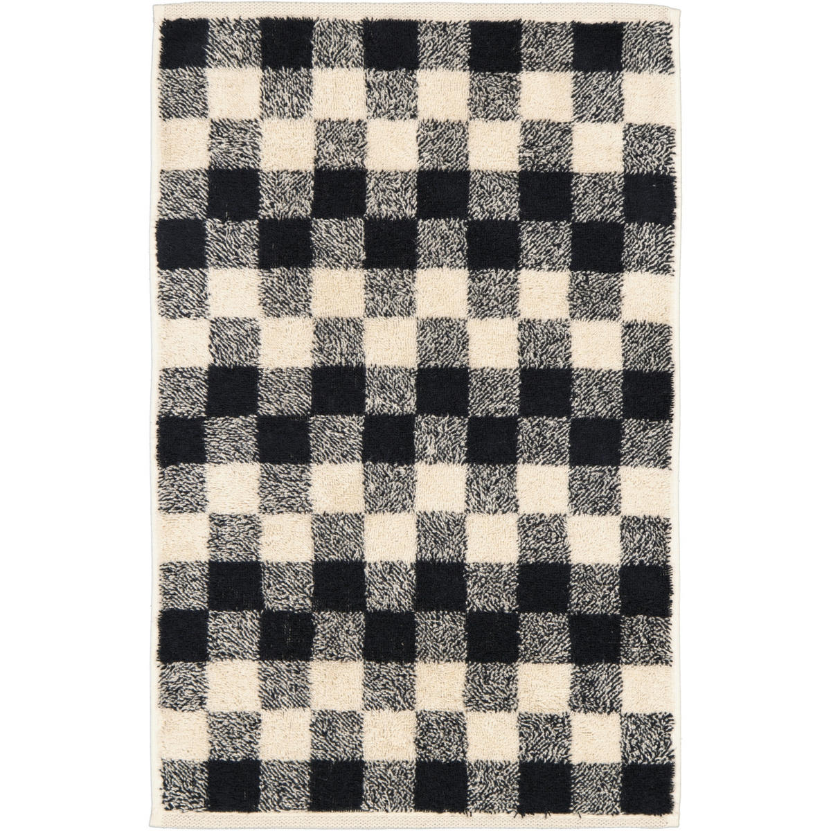 GÄSTETUCH NATURAL KARO 6217 NATUR-SCHWARZ - 39 - Schwarz, Textil (30/50cm) - Cawoe