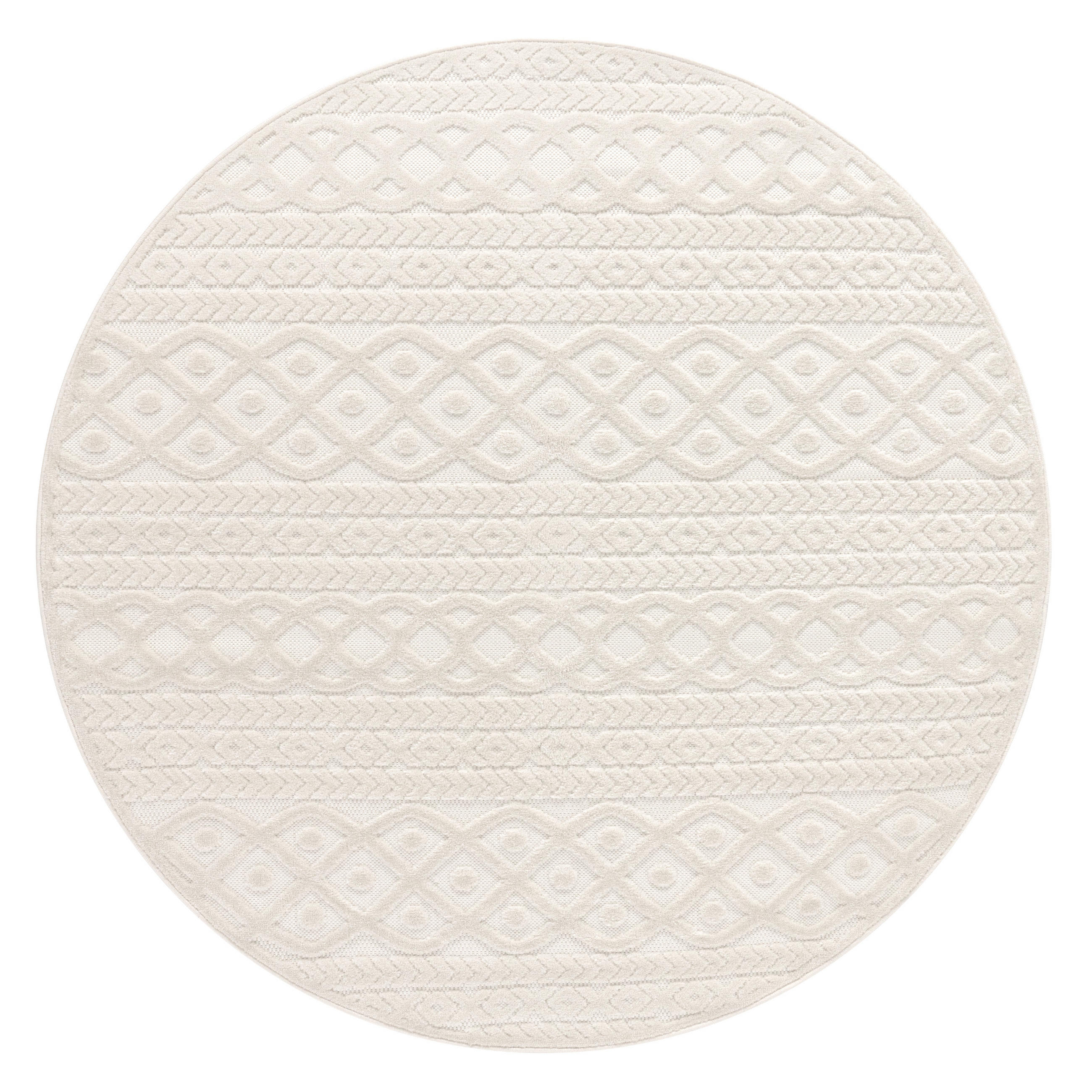 OUTDOORTEPPICH 120/120 cm Cotton 231 - Creme, Textil (120/120cm) - Paco Home