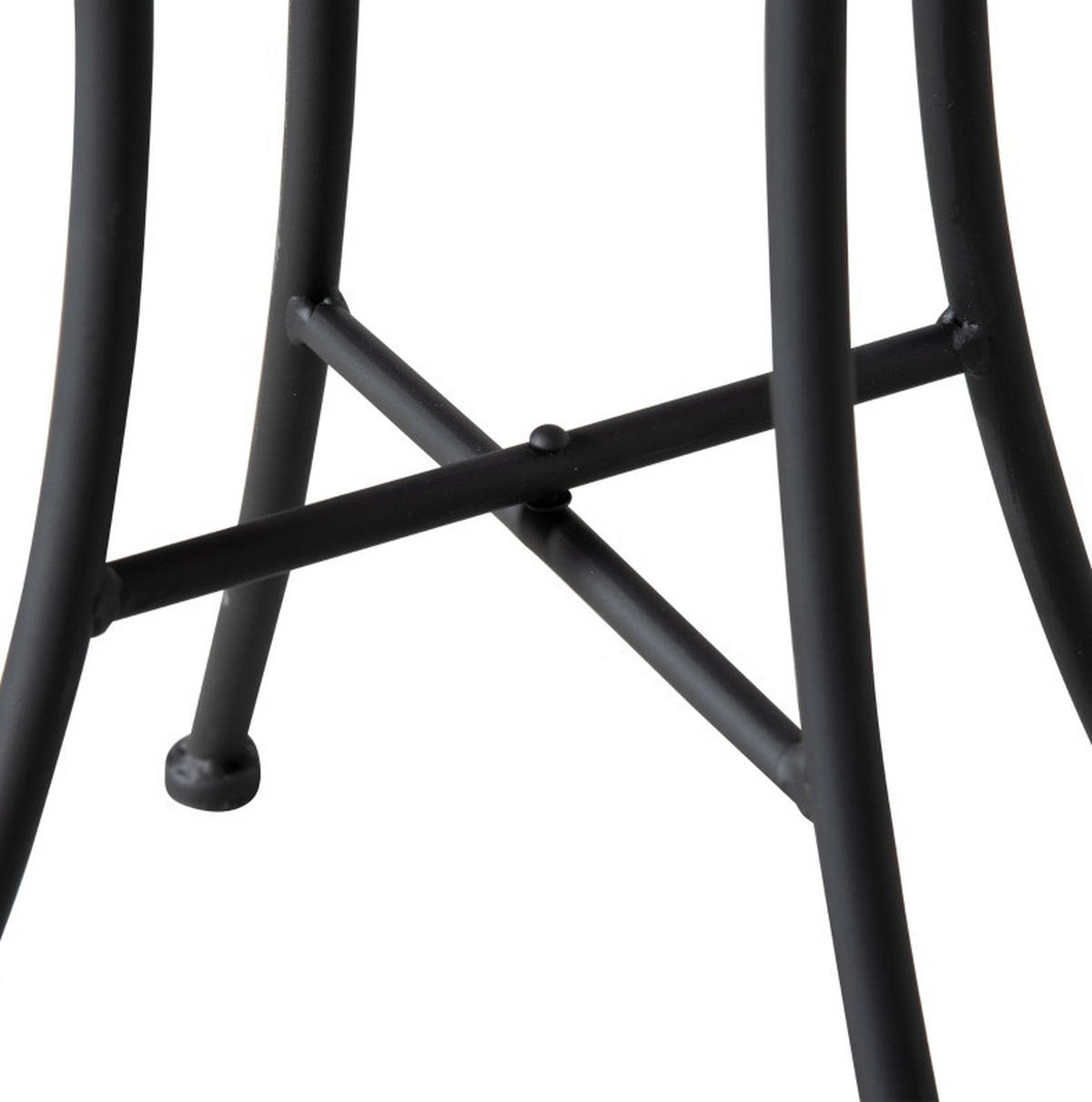 LOUNGETISCH 35,5/35,5/53,5 cm schwarz aus Metall mit Mosaikmuster - Naturfarben, Metall (35.5/35.5/53.5cm) - OKWISH