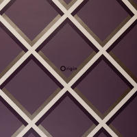 TAPETE geometrisches Motiv 52 cm x 10.05 m - Lila, Papier (52/1000cm) - Origin Wallcoverings