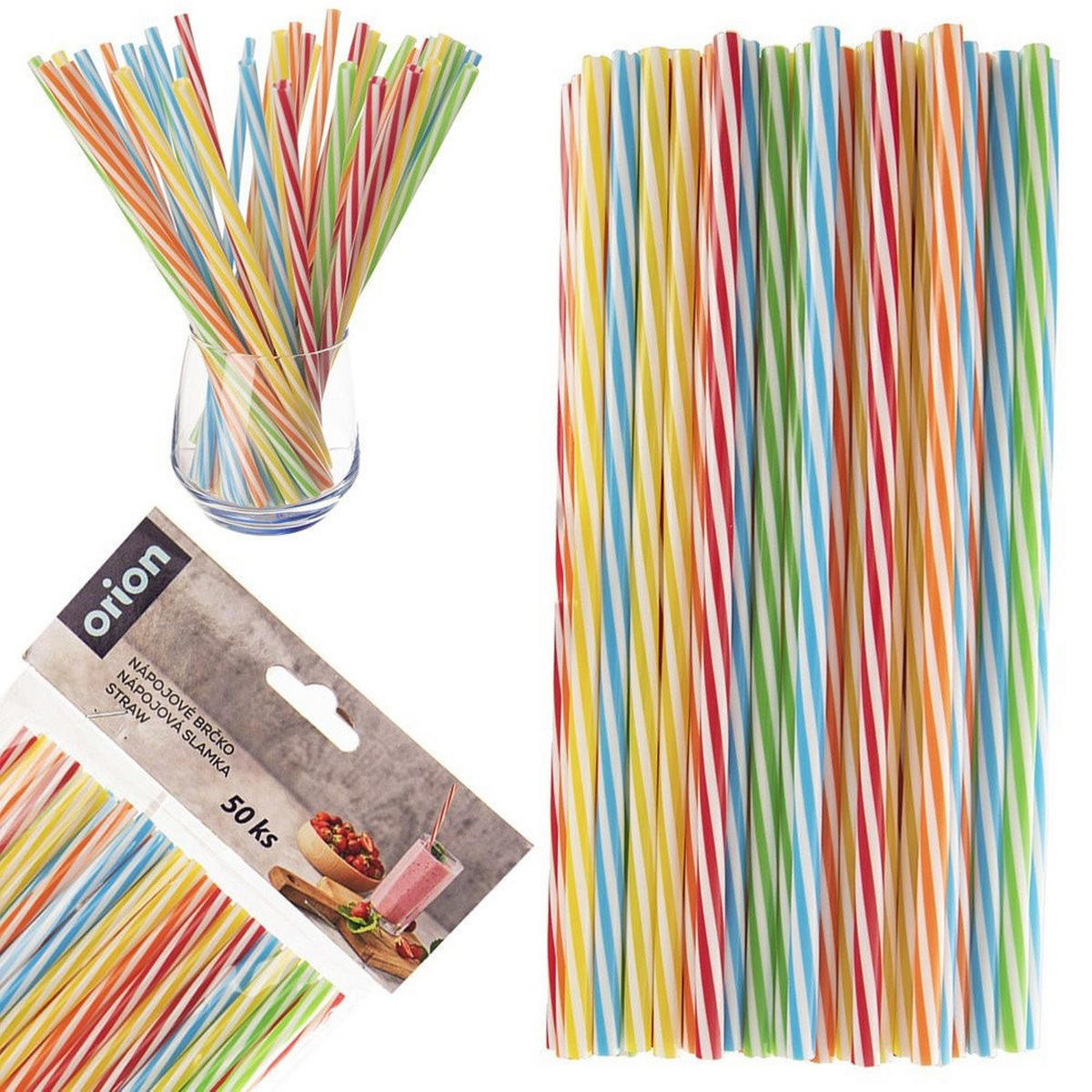 TRINKHALME wiederverwendbar 50-er Set Mehrfarbig - Multicolor, Kunststoff (0.6/22cm) - Orion 