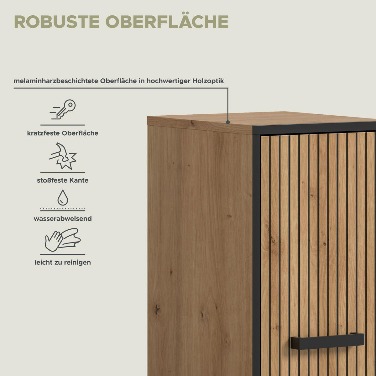 STANDSCHRANK BAGNO (B/H/T: ca. 30/101/32 cm) in Artisan Oak Nachbildung/Artisan Oak Nachbildung - Eiche Artisan, Holzwerkstoff (30/101/32cm)