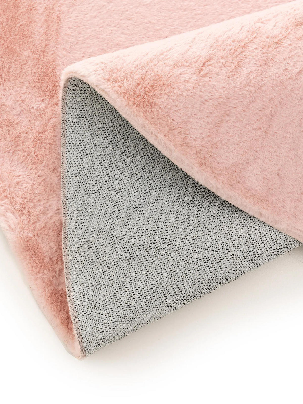 PREPROGE iz umetnega krzna Furry roza ø 80 cm okrogle - roza, umetna masa (80/80cm) - benuta