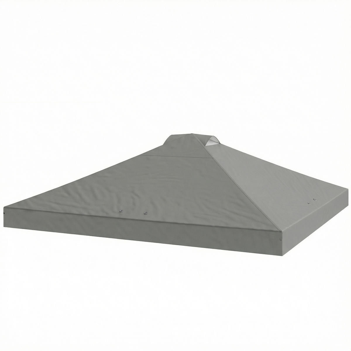 PAVILLON-DACH Ersatz 3 x 3 m mit UV50+ Schutz, wasserfest und mit 8 Abflusslöchern, Hellgrau - Hellgrau, Textil (300/25/300cm)