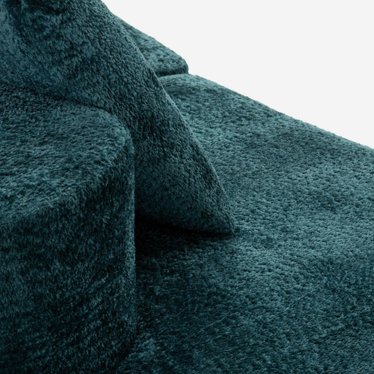 3-SITZER Sofa Bouclé Island - Dunkel Grün - Grün, Kunststoff/Textil (92/78/238cm) - Pasmara