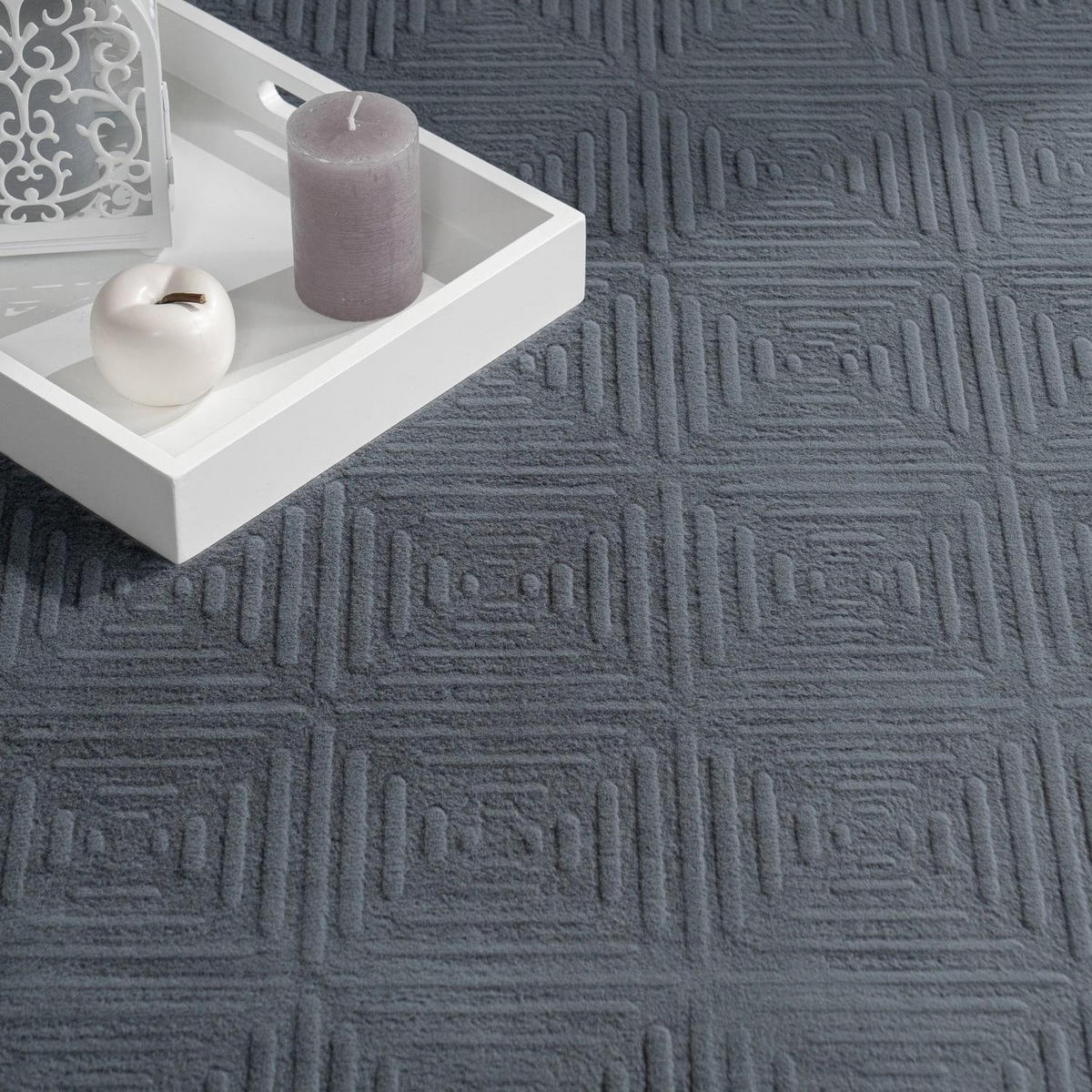 KURZFLORTEPPICH 120/160 LELYSTAD 523 - Anthrazit, Kunststoff (120/160cm) - Paco Home