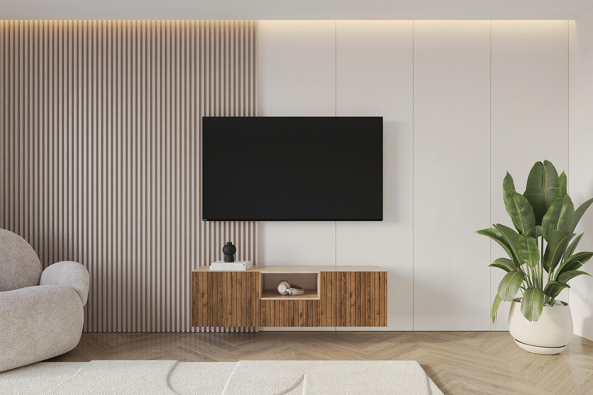 LOWBOARD KITO-W 140x40x41 cm - Artisan / Katania - Eiche Wotan, Holzwerkstoff (140/40/41cm) - ALTDECOR