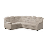 ECKSOFA mit Schlaffunktion und Bettkasten – weiches Chenille-Gewebe - Sandfarben/Beige, Holz/Kunststoff (263/211cm) - Cotta