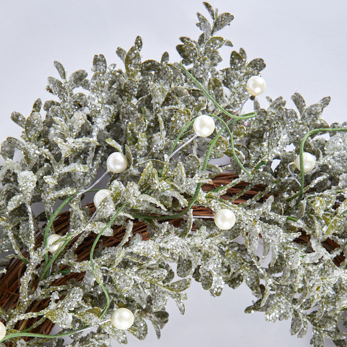 KRANZ MIT PERLEN Florista - Grün, Kunststoff (7cm) - Butlers