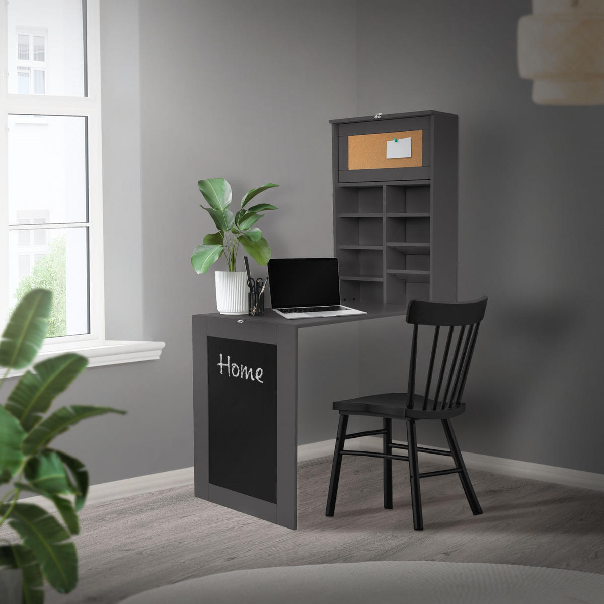 WANDTISCH - Grau, Holzwerkstoff (50/155/92cm) - ML-DESIGN