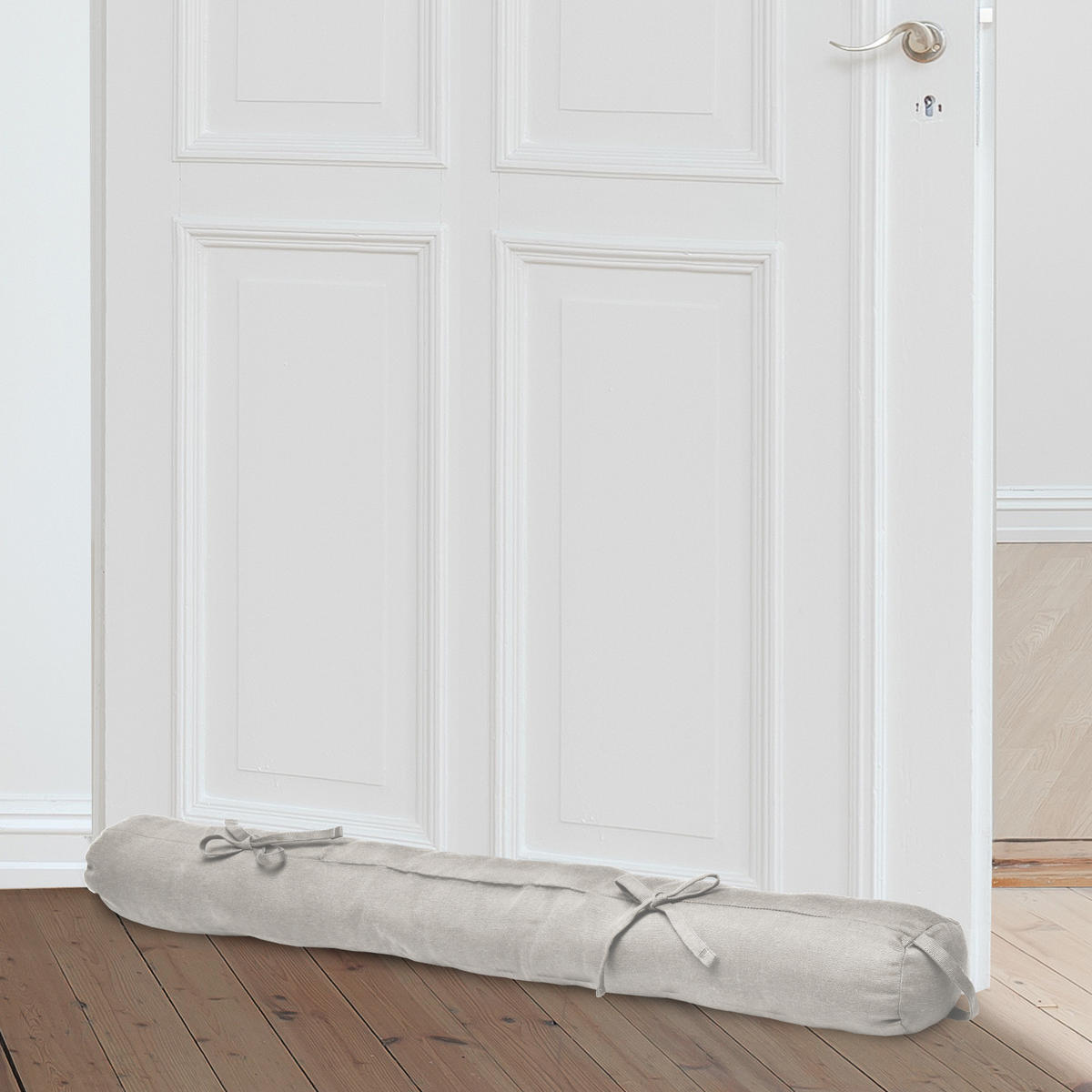 ZUGLUFTSTOPPER Viento 10x90cm Hellgrau (2tlg) - Hellgrau, Textil (10/90cm) - Beautissu 