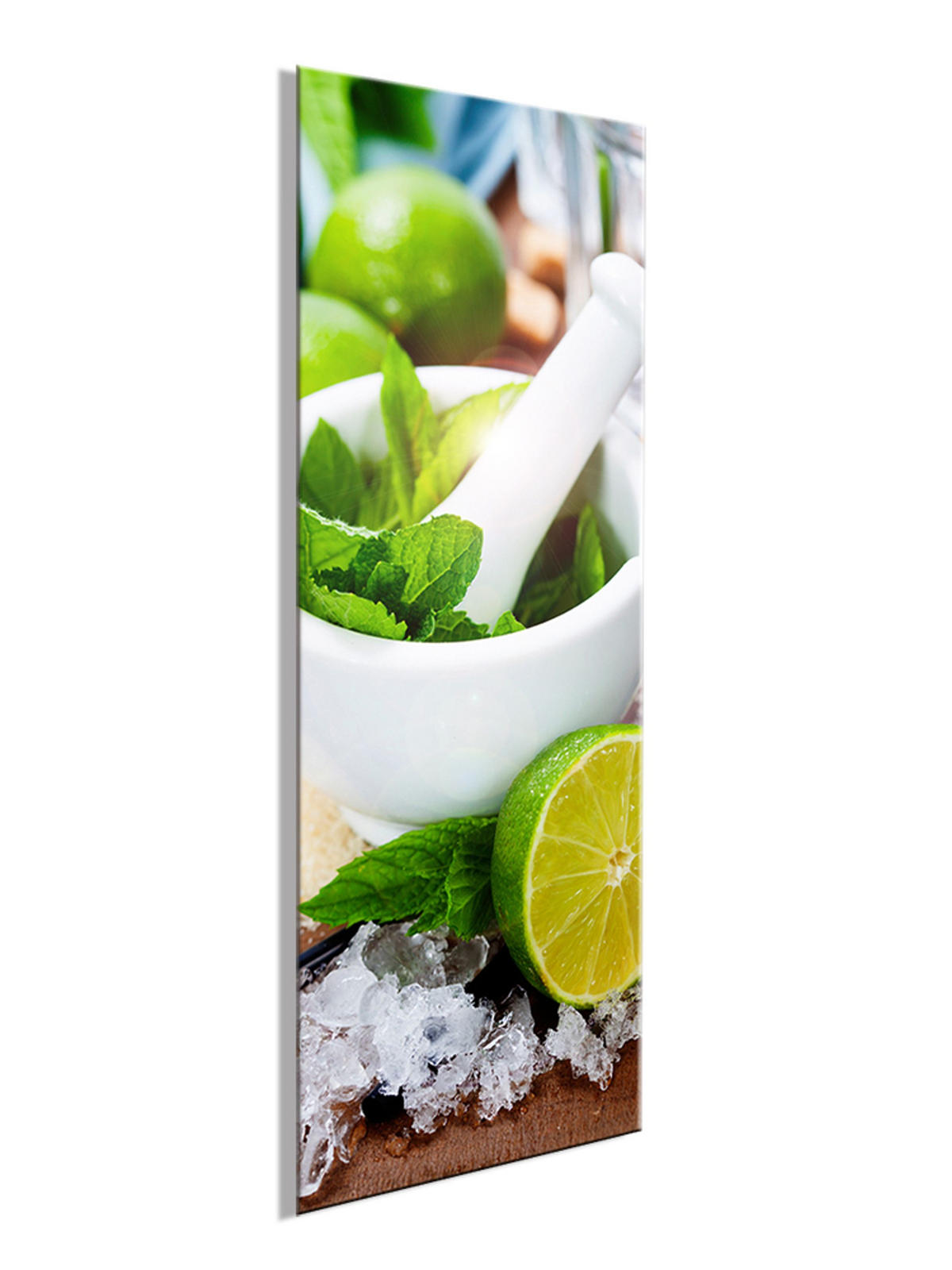 GLASBILD 30x80 cm Küche Limette grün - Gelb, Glas (30/80cm) - artissimo