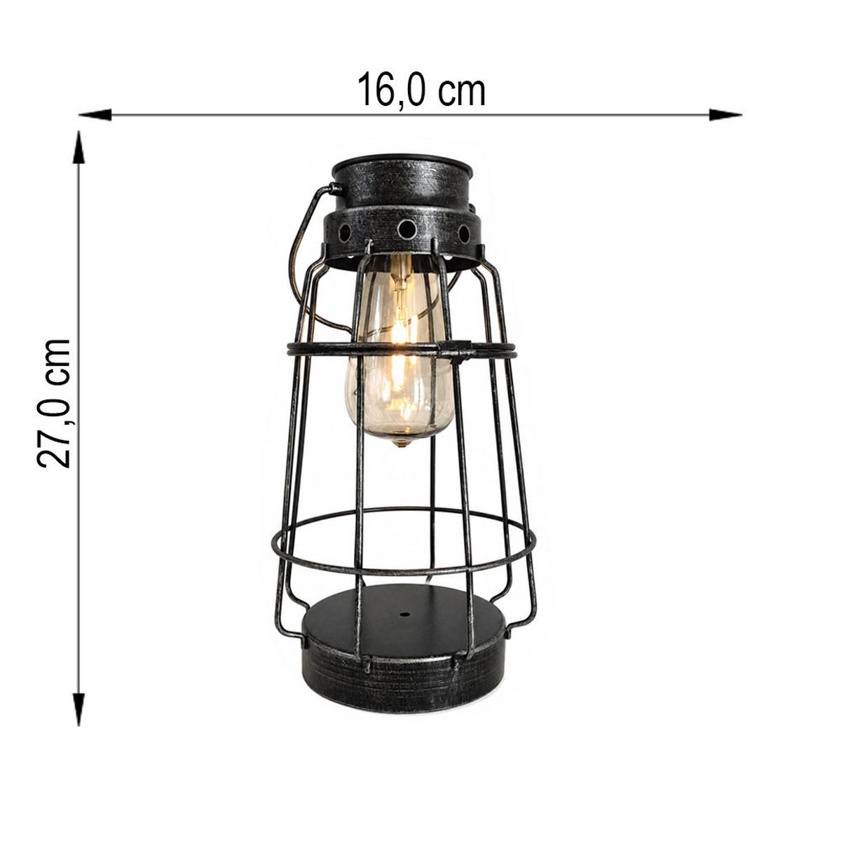 LED AUSSENLEUCHTE Metall Silber maritim 3er Set - Silberfarben, Metall (16/16/27cm) - Nowa