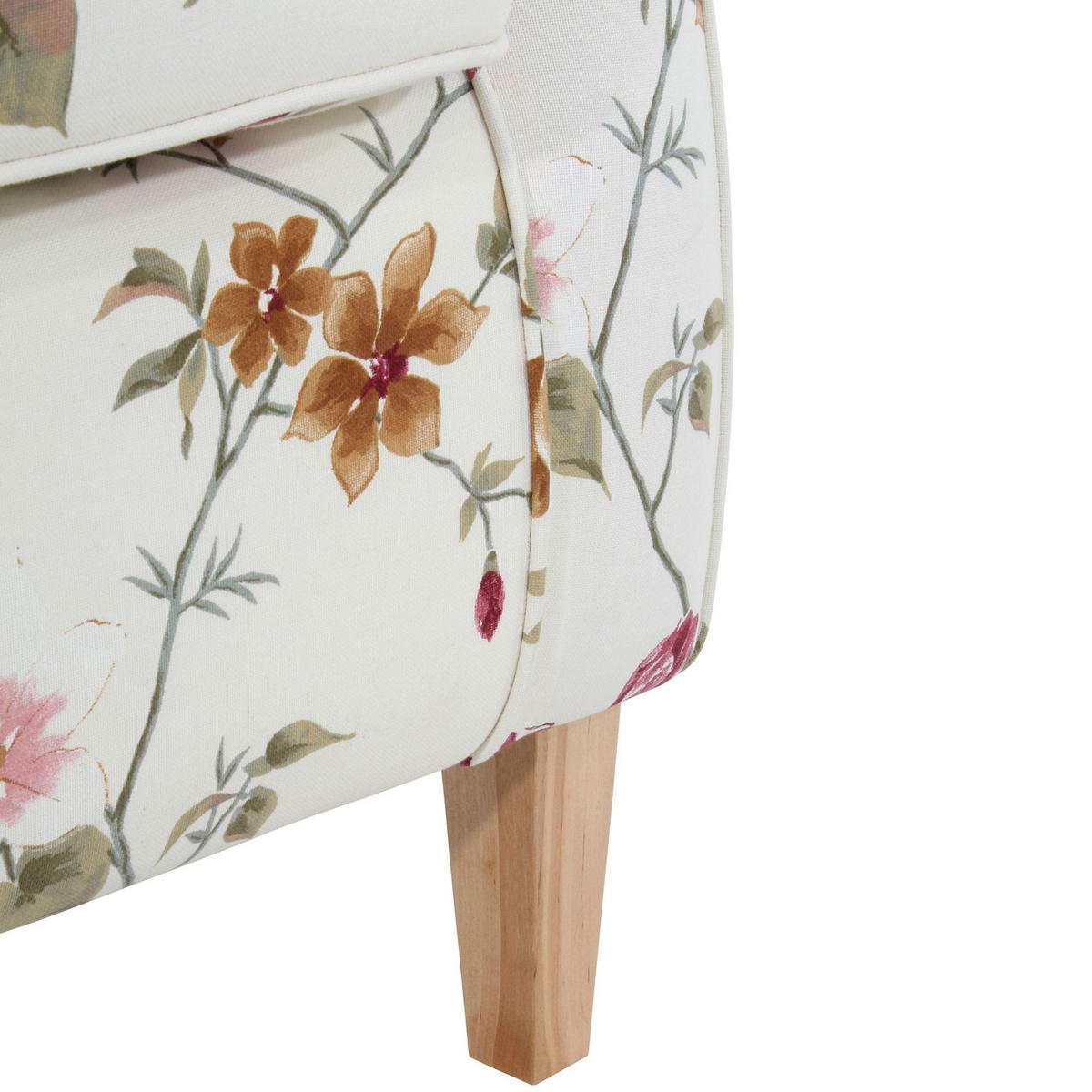 OHRENSESSEL Karlen Bezug Flachgewebe Buche natur / weiß - Buchefarben/Naturfarben, Kunststoff (86/103/77cm) - 58aufmkessel