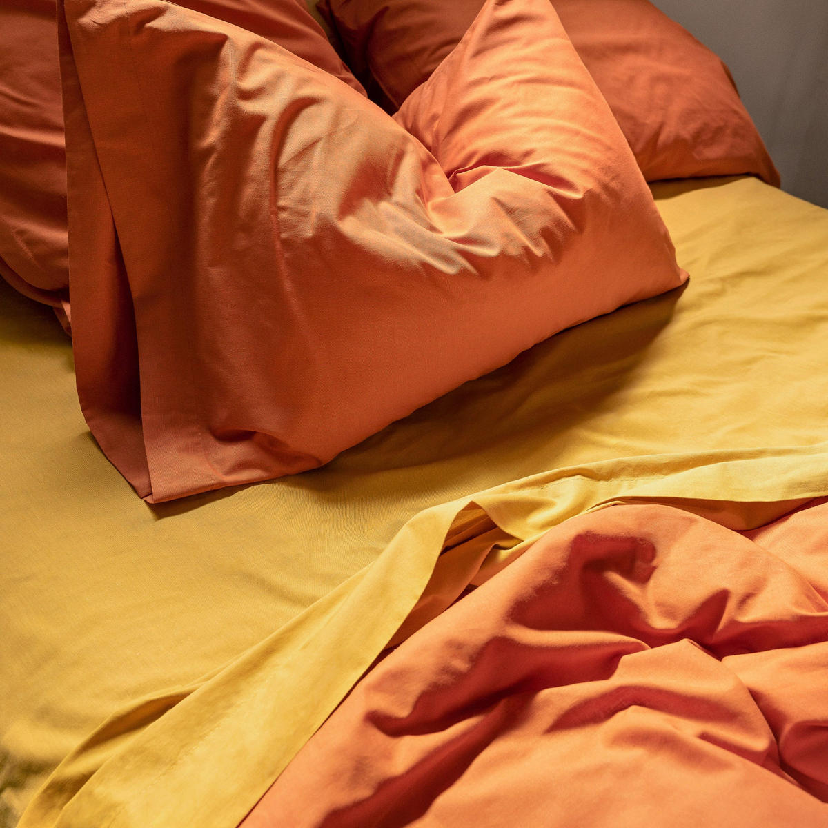 BETTBEZUG Basic Terrakotta 240x220 cm (Übergrösse) - Terracotta, Textil (240/220cm) - Happy Friday