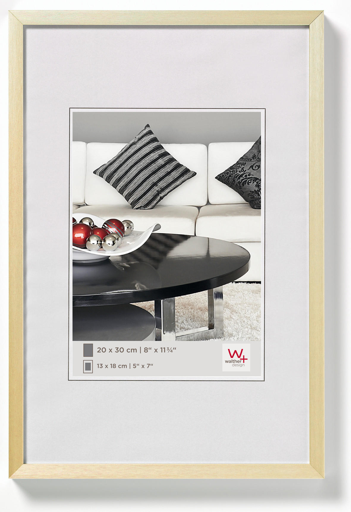 walther design Bilderrahmen Gold 20.9x31x1.8 cm