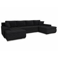 WOHNLANDSCHAFT Faris U - Schwarz, Holz/Textil (350/85/185cm) - Sofnet