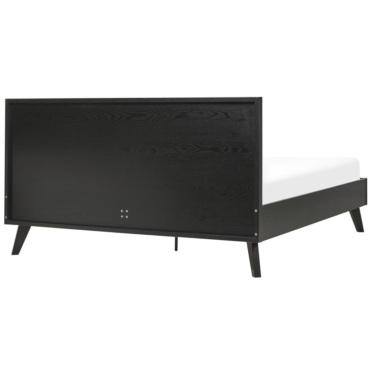 BETT 160/200cm Schwarz Monpazier - Schwarz, Naturmaterialien (160/200cm) - Beliani