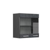 KÜCHENGLASSCHRANK R-Line Schwarz Beton 60 cm - Anthrazit/Schwarz, Holzwerkstoff (60/60/31cm) - Vicco