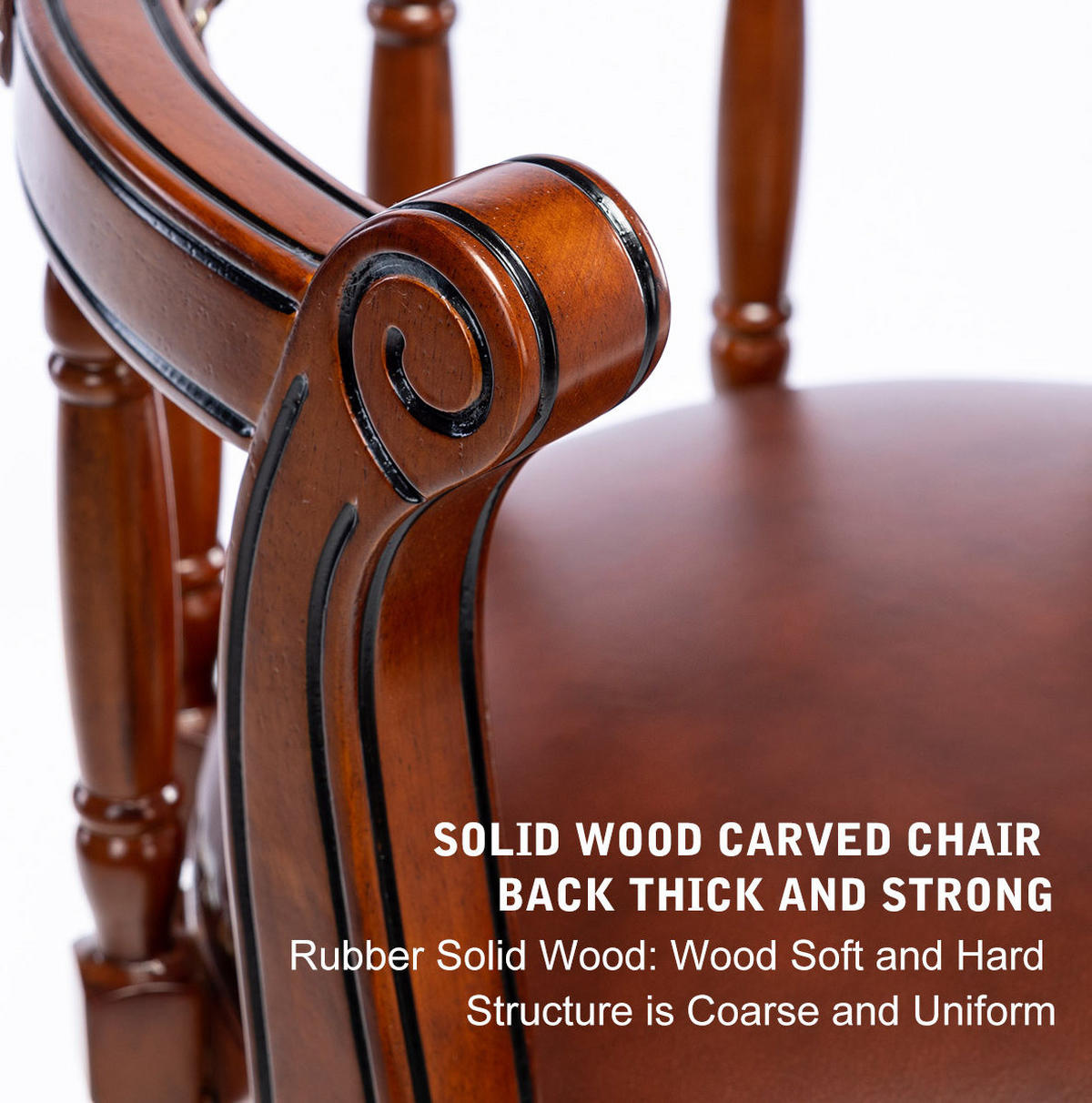 BARSTUHL drehbar Sitzhöhe ca. 75 cm Echtleder Holz Brown - Braun, Holz (54.8/96/54.8cm) - Meubliv