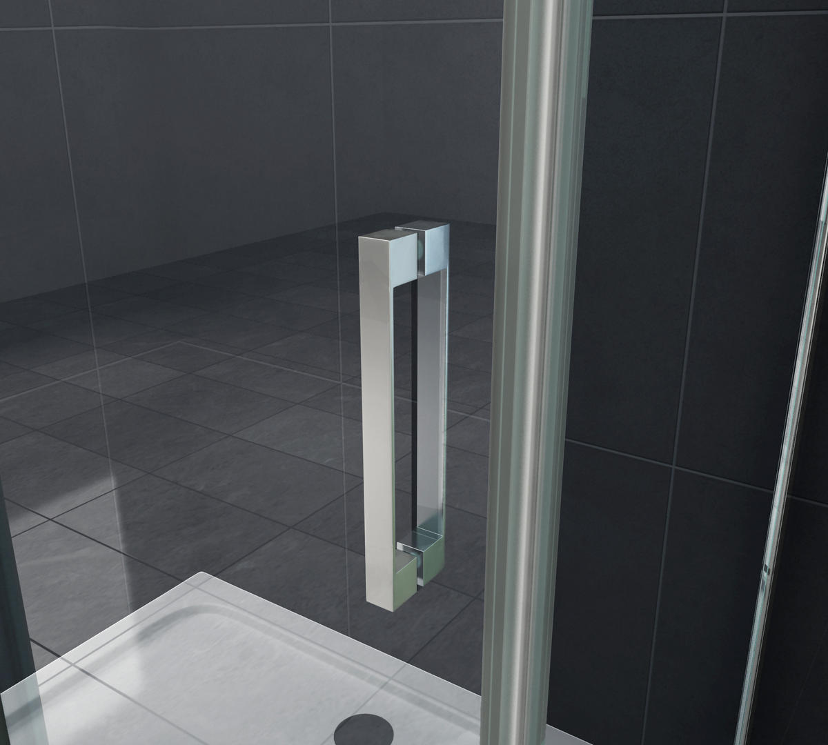 DUSCHKABINE TELA Klar 120 x 80 x 195 cm 8 mm ESG - Klar, Glas (80/120/195cm) - Glasdeals
