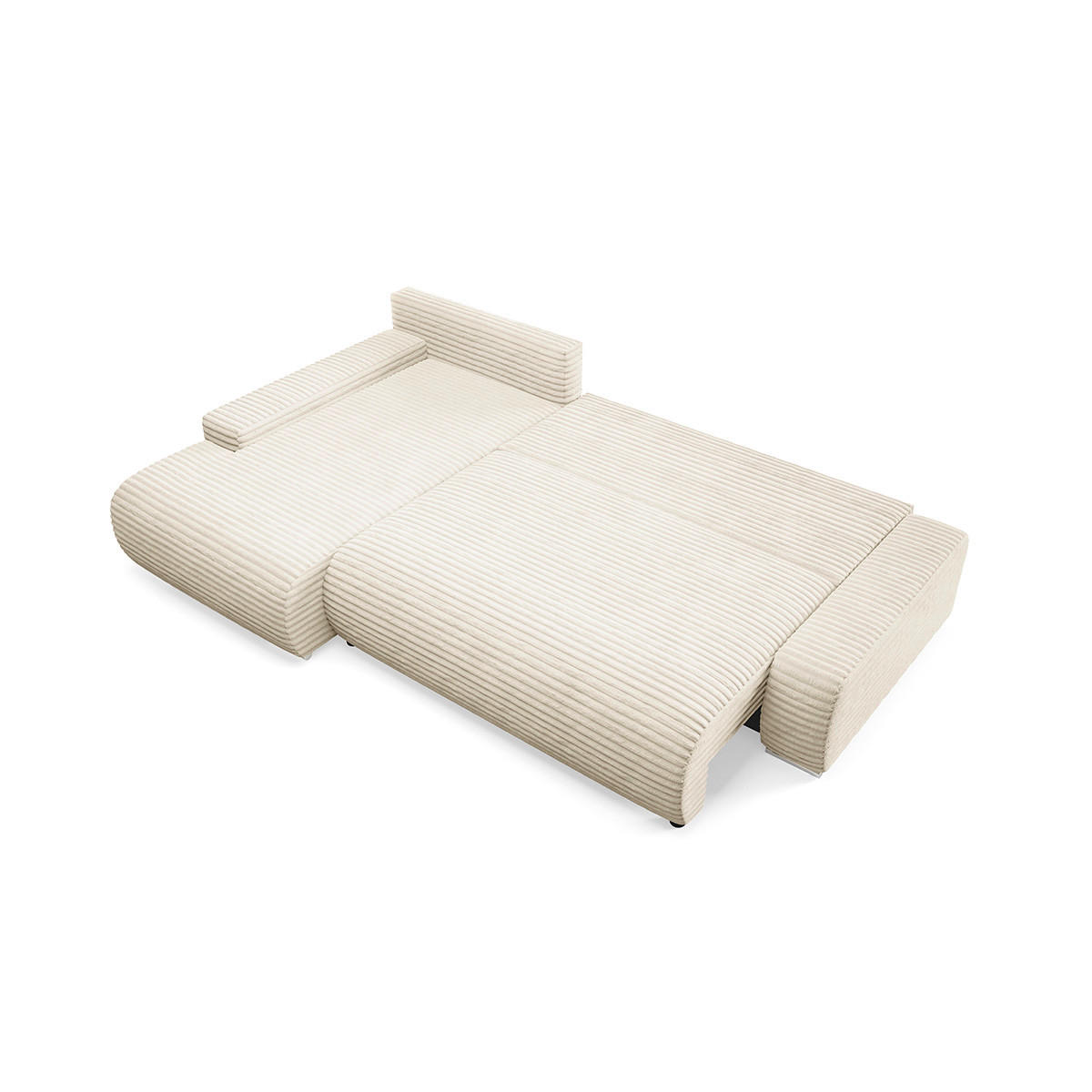 ECKSOFA Ivana 3 Sitzplätze Weiß - Weiß, Holz (265/172cm) - Petits-meubles