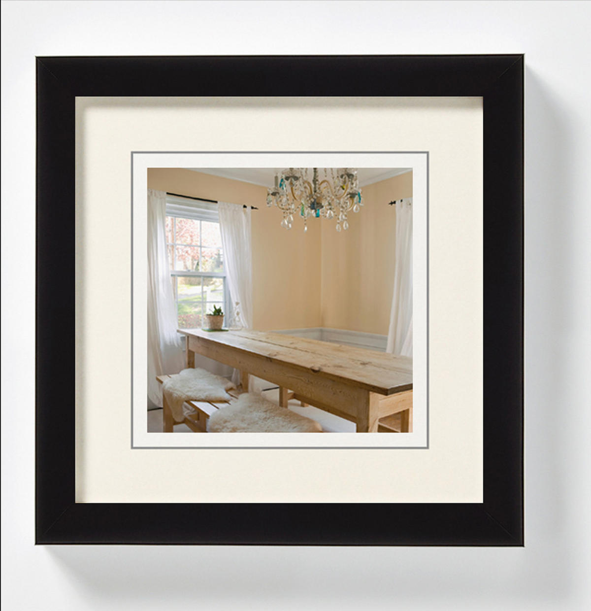 BILDERRAHMEN Peppers Holzrahmen 13x13 Schwarz - Schwarz, Holzwerkstoff (15.5/15.5/1.5cm) - walther design