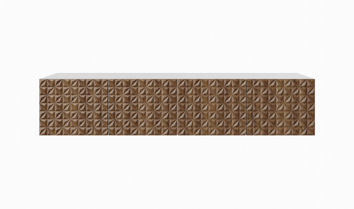 TV-SCHRANK CALI - Wildeiche/Weiß, Holzwerkstoff (200/41/40cm) - Meblini