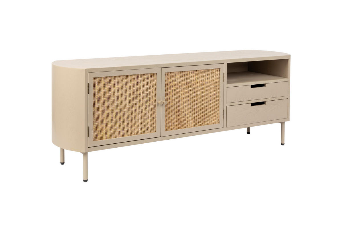 BEISTELLTISCH Amaya - Beige - 38/150/55 cm - Beige, Holz (38/150/55cm)