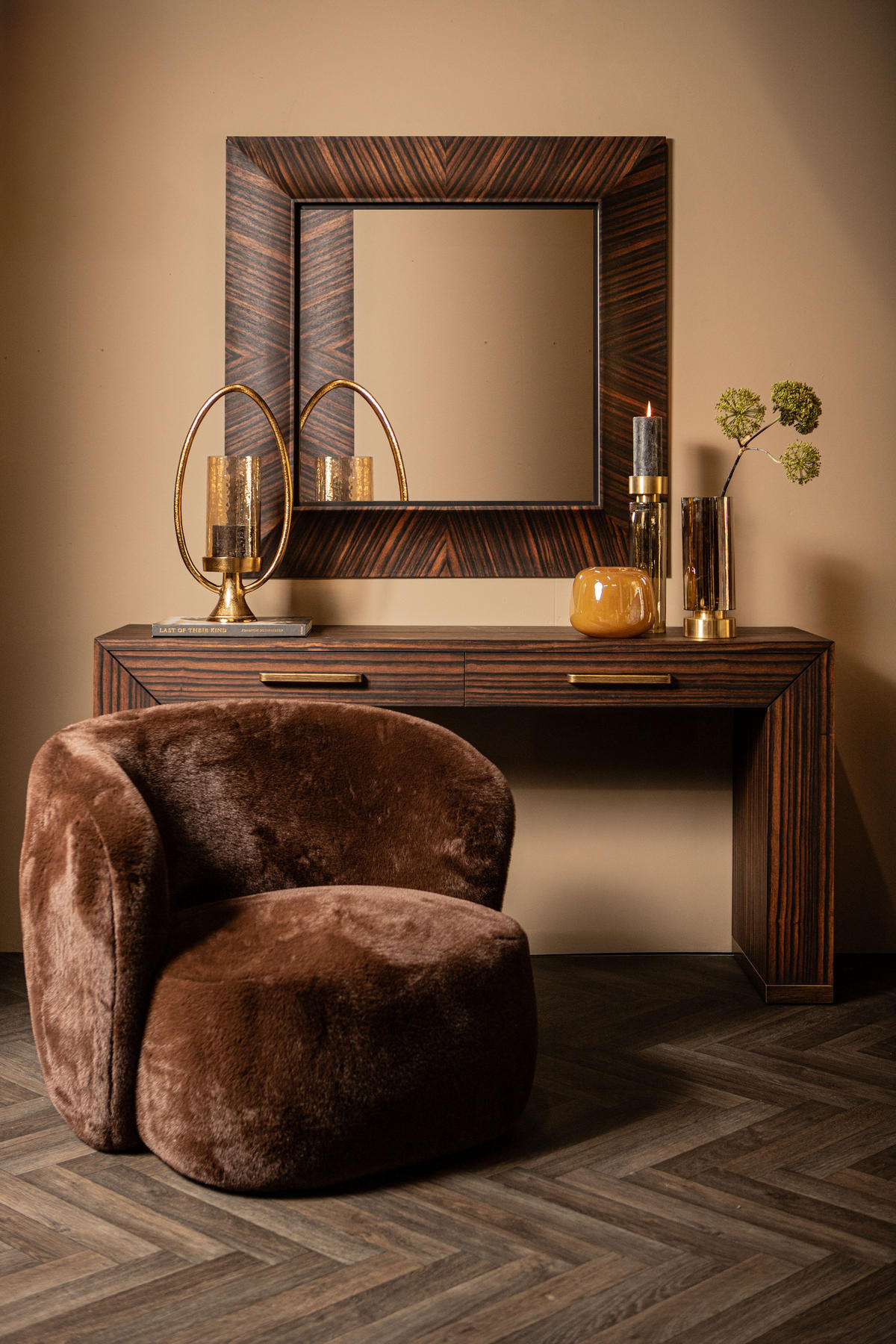 SESSEL Aphrodite Braun 88/87/70cm - Dunkelbraun, Textil (87/70/88cm) - PTMD Collection